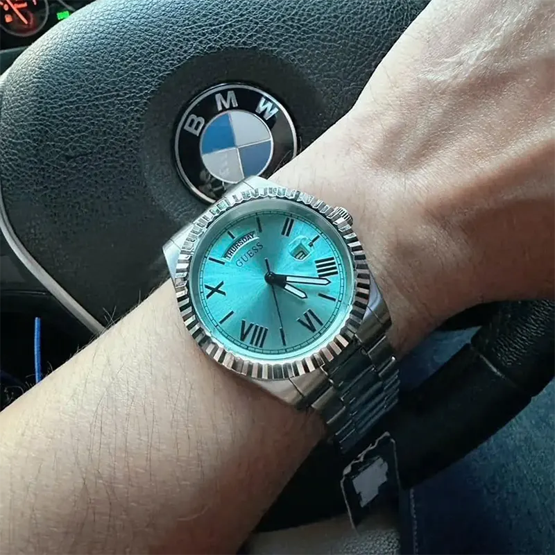 Guess Connoisseur Quartz Aqua Blue Dial Men's Watch- GW0265G11